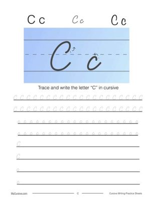 how to write c in cursive